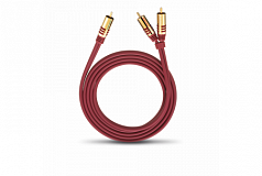 Oehlbach NF Y-Adapter Cinch-2Cinch 1,0m purpurrot